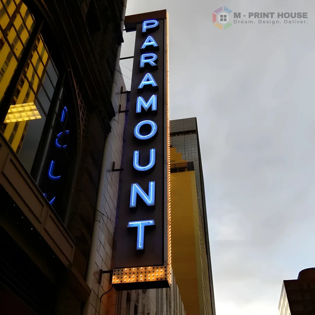 3D Vertical Signage Signboard