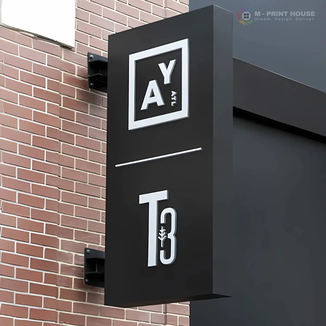 3D Vertical Signage Signboard