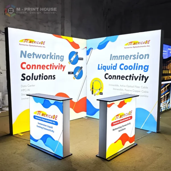 Backlit Exhibition Backdrop Wall UAE | Trade Show & Event Displays