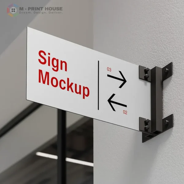Wall-Mounted Directional Signs UAE | M Print House Dubai