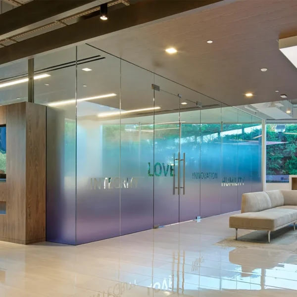 Gradient Frosted Sticker Dubai | Decorative Glass Films UAE | M Print House