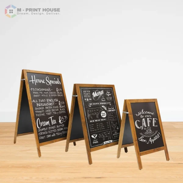 MDF Wood A-Frame Board UAE | M Print House