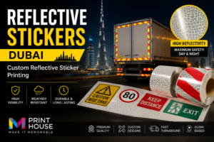 Reflective Stickers Dubai | Custom Reflective Sticker Printing | M Print House