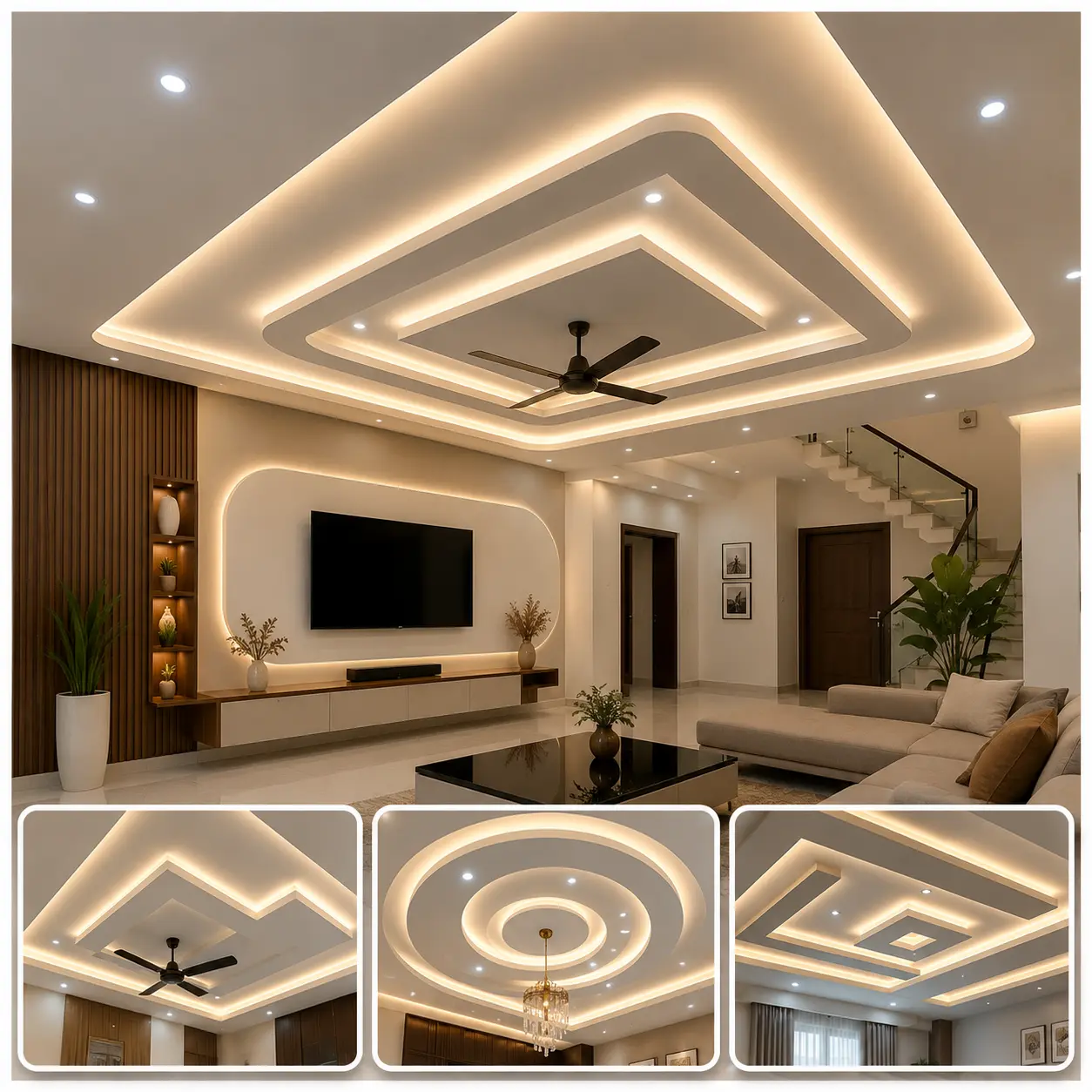 Modern Gypsum Ceiling Design Dubai