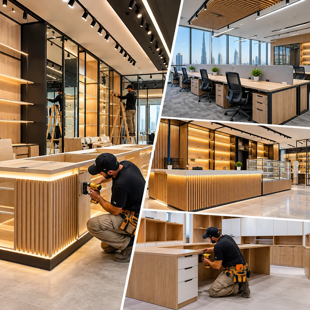 Commercial carpentry, shop fit-out and office furniture in Dubai