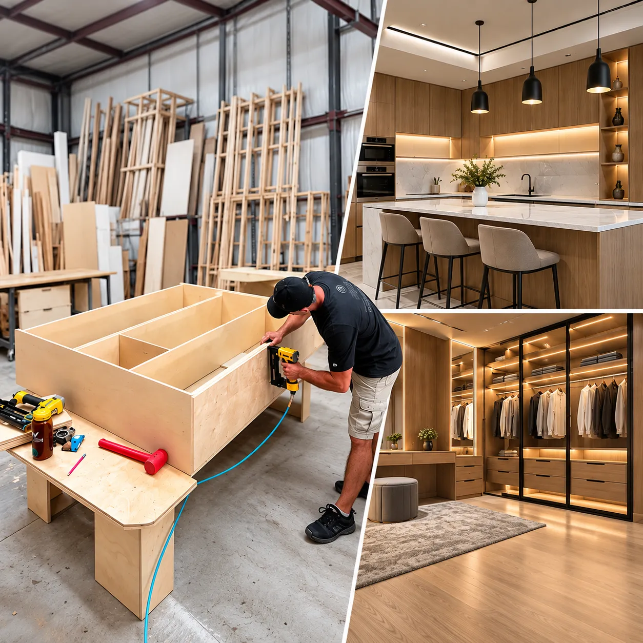 Custom residential carpentry, kitchens and wardrobes in Dubai